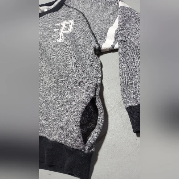 Victoria's Secret PINK Gray Crewneck with Black Trim, Size XS - Picture 5 of 5
